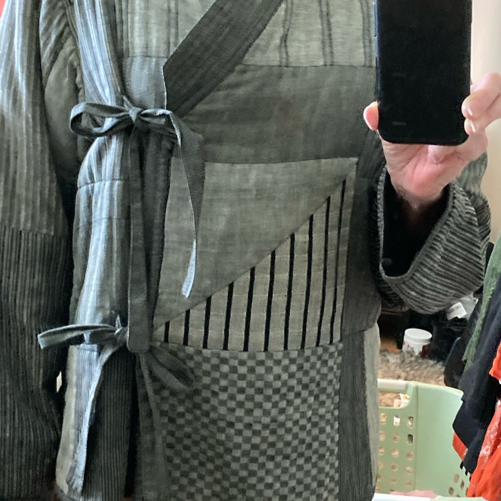 Patchwork Gray Women's Jacket - Picture 9 of 11